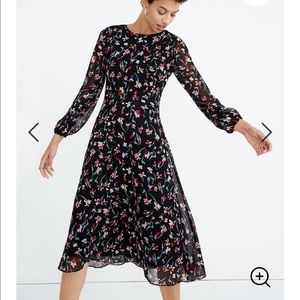 NWOT Madewell Floral Print Midi Dress SZ 00